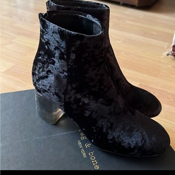 NIB Rag and Bone Drea Crushed Velvet Booties - Picture 11 of 14